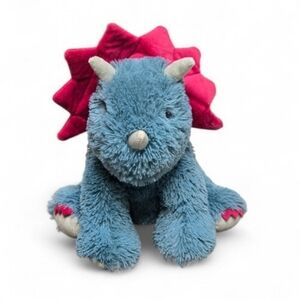 WARMIES teal aqua Triceratops warming microwavable lavender scent plush‎